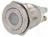 Intrerupator anti-vandalism, OFF-(ON), &Oslash;19mm, ONPOW - GQ19PF-10D/Y/24V/S