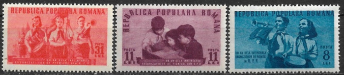 B2762 - Romania 1950 - Pioneri 3v. neuzat,perfecta stare