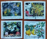 YUGOSLAVIA-" FLORI&amp;FRUCTE"-4V.stampil.-Vezi-Scan