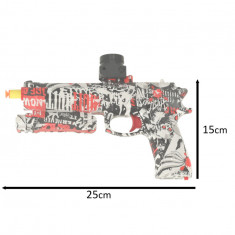 Pistol cu bile de gel și gloanțe de spumă, alimentat cu baterie, USB, 550 buc. bile, 7-8 mm