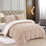 Lenjerie Pat Cocolino Lunzo Co027, Microfibra Plusata, 3 Piese, , Crem