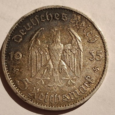 Germania Nazista 5 reichsmark 1935 A argint foto