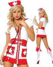 J55 Costum tematic, model asistenta medicala sexy foto