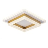 Cumpara ieftin Lustra LED patrata, 41W, aurie, lumina calda/rece/neutra