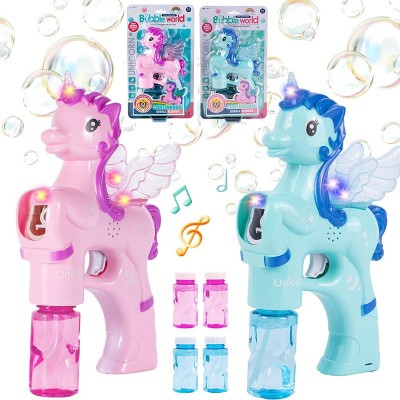 Pistol baloane de sapun Unicorn, muzica si lumini, alimentare cu baterii foto