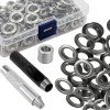 Set 100 inele pentru fixare prelata, 12mm/20mm, otel si PP, 14.5 x 8.2 x 3.5 cm, argintii