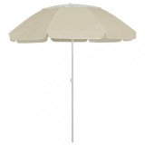 vidaXL Umbrelă de soare de plajă, galben nisipiu, 300 cm