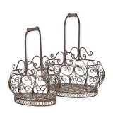 Set doua cosuri din fier forjat antik brown RF-72