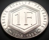 Cumpara ieftin Moneda comemorativa 1 FRANC - FRANTA, anul 1988 * cod 2856 = A.UNC, Europa