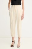 Elisabetta Franchi pantaloni femei, culoarea verde, fason tigareta, high waist, PA06651E2