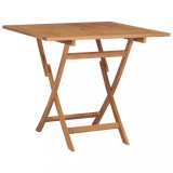 VidaXL Masă de grădină pliabilă, 85 x 85 x 76 cm, lemn masiv de tec