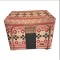 Cutie de Depozitare Pliabila, Flippy,100 L din Bumbac si In, 60X42X40 cm, Fereastra Frontala, 2 Usi de Acces cu Fermoar Bidirectional, Cadru Metalic,