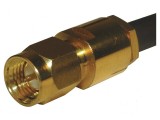 Conector SMA mufă tată drept 50&Omega; pentru lipire și răsucire (clamp)