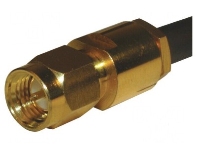 Conector SMA mufă tată drept 50&amp;Omega; pentru lipire și răsucire (clamp) foto