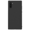 Husa pentru Samsung Galaxy Note 10, GloMax Perfect Fit, cu insertii de carbon, negru
