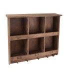Raft perete lemn maro 85 x 18 x 68,5 cm