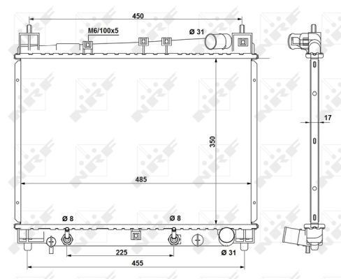 NRF 53212 EASY FIT Radiator, racire motor
