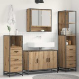 vidaXL Set de mobilier pentru baie cu sertar 4 pcs stejar artizanal 3402340