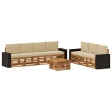 vidaXL Seturi de canapele cu pernă 8 pcs Lemn Solid de Acacia 3384124