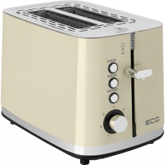 Prajitor de paine ECG ST 2766 Vintage Vanilla, 925 W, 2 felii, 7 niveluri de