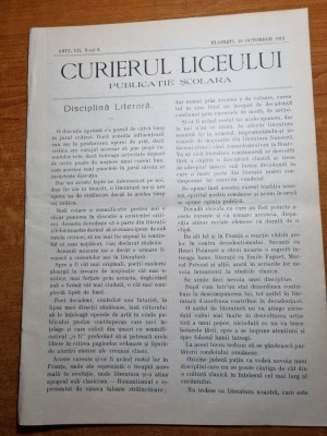 curierul liceului 10 octombrie 1912-cugetari m.eminescu,carmen sylva,busoiceanu foto