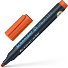 Permanent Marker Schneider Maxx 133, Varf Tesit 1+4mm - Portocaliu foto