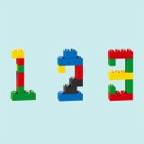 Cuburi pentru constructii, 320 piese, rucsac inclus, colorate