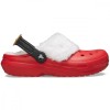 Saboti Crocs Classic Lined Santa Clog Rosu - Varsity Red/Multi, 37 - 39, 41 - 43, 45
