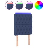 Cumpara ieftin Tablie de pat cu LED, albastru, 80x7x118/128 cm, textil