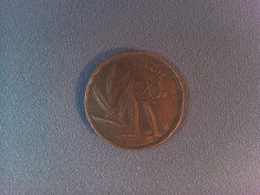 Moneda Belgia 20 franci 1981 foto