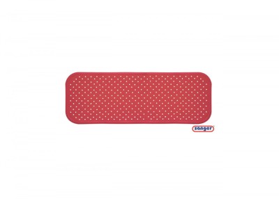 Covoras antiderapant cada 96x34cm, cu ventuze pentru fixare - Rosu foto