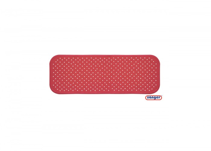 Covoras antiderapant cada 96x34cm, cu ventuze pentru fixare - Rosu