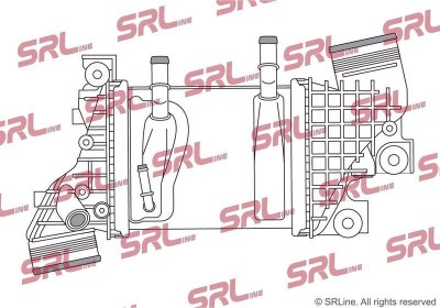 Intercooler Man Tge; Vw Crafter, Transporter/Multivan/Caravelle T6, motor: 2.0 TDI, intercooler - racire apa, 153x134x64, SRLine, Aluminiu/ Plastic foto