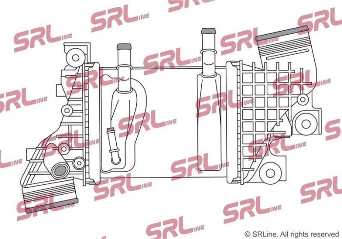 Intercooler Man Tge; Vw Crafter, Transporter/Multivan/Caravelle T6, motor: 2.0 TDI, intercooler - racire apa, 153x134x64, SRLine, Aluminiu/ Plastic