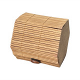 Cutie din bete de bambus hexagonala bej 80mm, Stonemania Bijou
