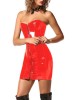 Rochie Sexy Corset Look, Wetlook, Rosu, S