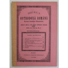 BISERICA ORTHODOXA ROMANA , REVISTA PERIODICA ECLESIASTICA , ANUL XXII , NR. 8 , NOIEMBRIE , 1898
