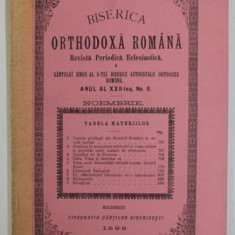 BISERICA ORTHODOXA ROMANA , REVISTA PERIODICA ECLESIASTICA , ANUL XXII , NR. 8 , NOIEMBRIE , 1898