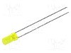 Dioda LED, 3mm, galbena, 1...4mcd, 20mA, 2,1...2,5V, KINGBRIGHT ELECTRONIC - L-424YDT