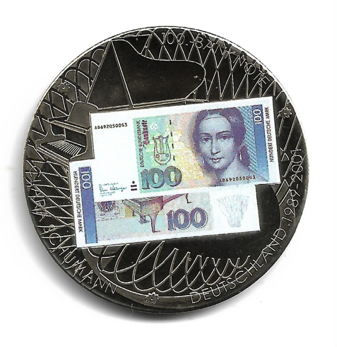 GERMANIA - 2007 BANCNOTA 100 MARCI SCHUMANN - Moneda/Medalie Comemorativa.