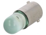 Lampă LED verde 24V BA9S