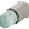 Lampă LED verde 24V BA9S