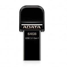 Memorie USB ADATA i-Memory Flash Drive AI920 64GB USB 3.1 Black foto