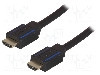 Cablu HDMI - HDMI, din ambele par&amp;#355;i, HDMI mufa, 5m, negru, LOGILINK - CHB006