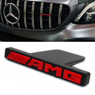 Emblema AMG pentru grila fata model Panamerican Mercedes, Rosu foto