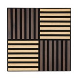 Panou Acustic de Perete Leziter Deco X, Aspect Bambus, 60x60x1.8 cm, MDF, Acustica, Decorativ
