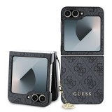Husa originala Guess Samsung Galaxy Z Flip6 Hardcase 4G Charm, negru, GUHCZF6GF4GGR