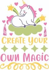 Sticker decorativ, Create Your Own Magic, Multicolor, 85 cm, 4846ST foto