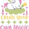 Sticker decorativ, Create Your Own Magic, Multicolor, 85 cm, 4846ST