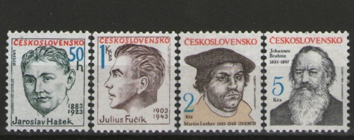 Cehoslovacia 1983 - personalitati, serie neuzata